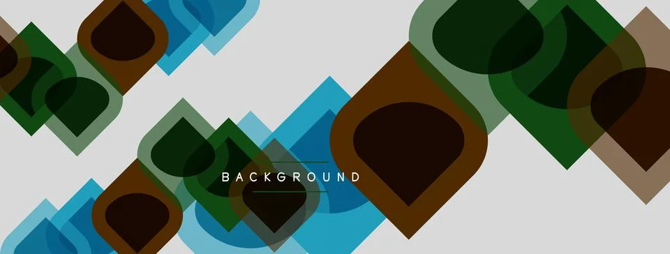Abstract geometric shapes overlap, creating dynamic visual texture. Colors Stock Illustration