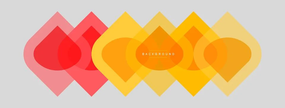 Abstract geometric shapes overlap, creating vibrant color gradients. Pink, Stock Illustration