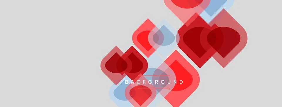 Abstract geometric shapes overlap, creating layered visual effect. Light gray イラスト素材