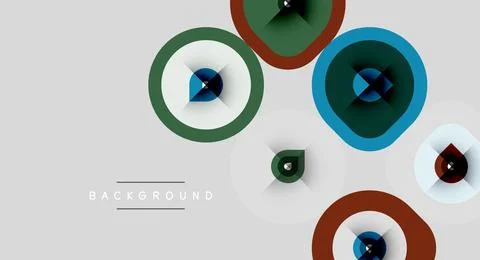 Abstract geometric shapes overlap, creating dynamic visual composition. Color Stock Illustration