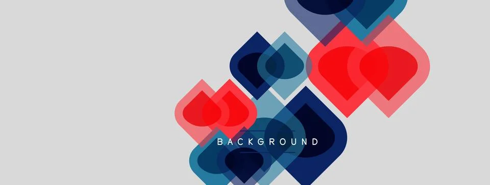 Abstract geometric shapes overlap, creating dynamic visual texture. Colors Stock Illustration