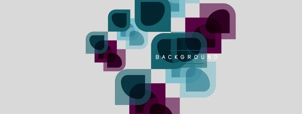 Abstract geometric shapes overlap, creating dynamic visual texture. Colors Stock Illustration