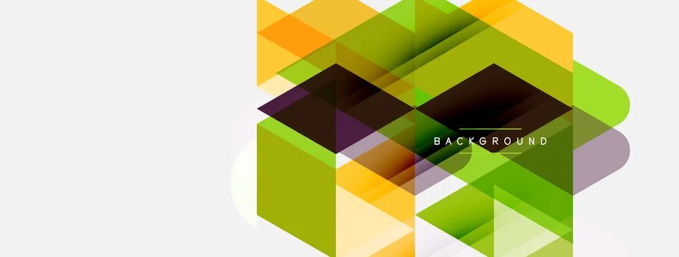 Abstract geometric shapes overlap creating vibrant hexagon pattern. Colors Stock Illustration
