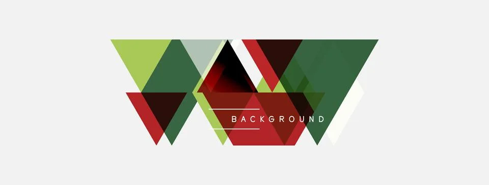 Abstract geometric shapes overlap, creating modern background. Colors include Stock Illustration