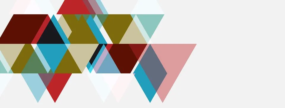 Abstract geometric shapes overlap, creating colorful pattern. Minimalist desi イラスト素材