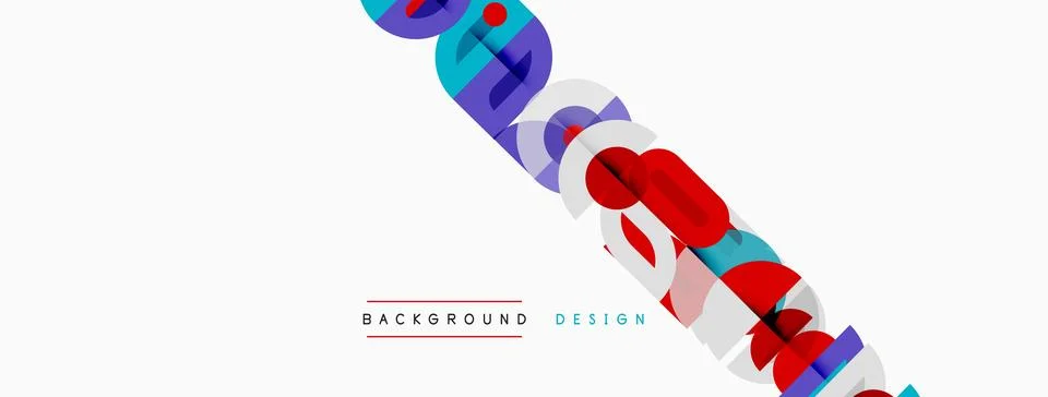 Abstract geometric shapes overlap, creating dynamic visual texture. Bright Stock Illustration