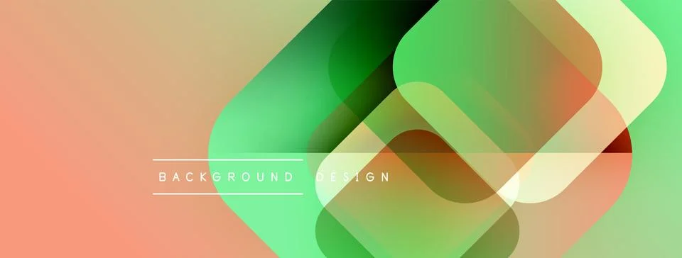 Abstract geometric shapes overlap. Gradient colors blend, creating modern design 库存插图