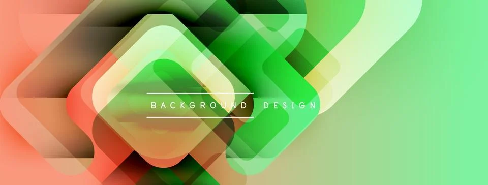 Abstract geometric shapes overlap. Gradient colors blend, creating dynamic 스톡 일러스트