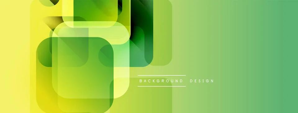 Abstract geometric shapes overlap. Gradient colorsyellows, greenscreate modern Illustrazione stock