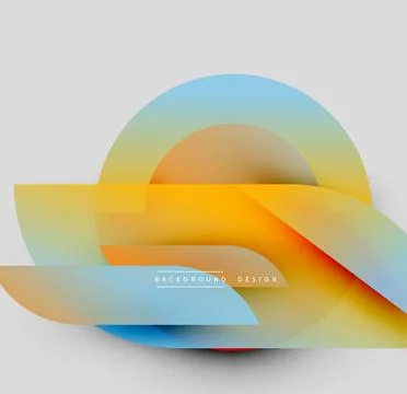 Abstract geometric shapes overlap. Warm colors blend with cool tones. Modern 스톡 일러스트