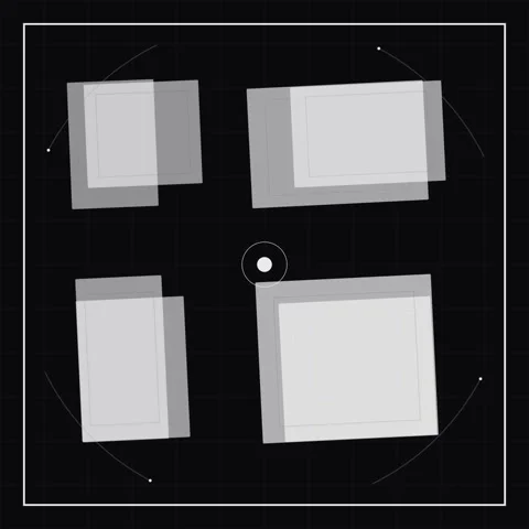 Abstract Geometric Shapes Overlapping Layered Design Stock Footage 347811984