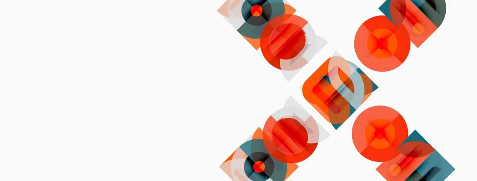 Abstract geometric shapes, overlapping rectangles, vibrant colors, modern d.. Stockillustratie