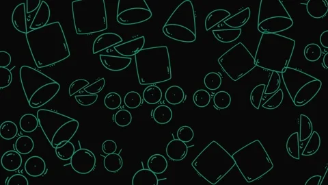 Abstract Geometric Shapes Pattern Background with Glowing Outlines. Stock Footage 320165602