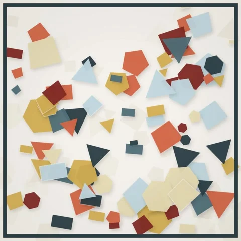 Abstract Geometric Shapes Pattern Background | Modern Digital Design Elements Stock Footage 345690735