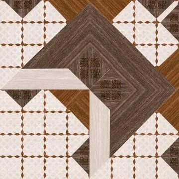 Abstract geometric shapes pattern book match decor tile. Stock Photos