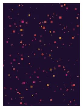 Abstract geometric shapes pattern on dark background modern digital design. Stock Illustration