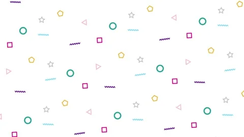 Abstract geometric shapes pattern on white background for modern design. Video stock 318345205