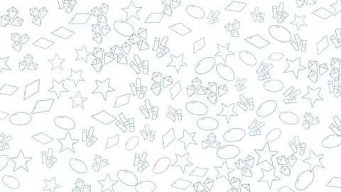 Abstract geometric shapes pattern on white background Playful minimalist an.. Vidéo 335011365