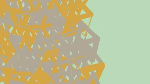 Abstract geometric shapes pattern in yellow and grey Illustrazione stock