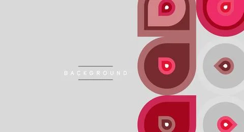 Abstract geometric shapes, pinks, grays. Minimalist design with text backgr.. Stock Illustration