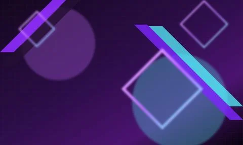 Abstract geometric shapes with a purple gradient background create a modern.. Stock Illustration