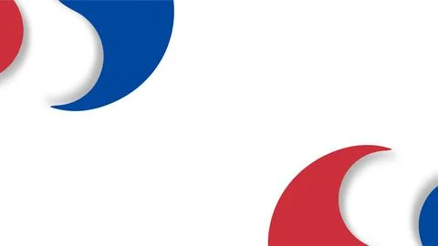 Abstract Geometric Shapes with Red Blue and White Colors. Illustrazione stock