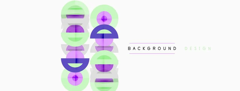 Abstract geometric shapes repeat, creating modern background. Purple, green.. Stock Illustration