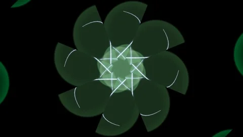 Abstract Geometric Shapes Rotating on Black Background. 스톡 동영상 330926171