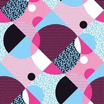 Abstract geometric shapes seamless pattern Stockillustratie
