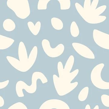 Abstract geometric shapes seamless pattern. Modern contemporary hand drawn Stock Illustration