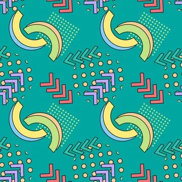 Abstract Geometric Shapes Seamless Pattern Illustrazione stock