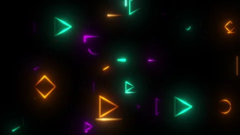 Abstract Geometric Shapes Sideways Looping Video Stock Footage 297715856