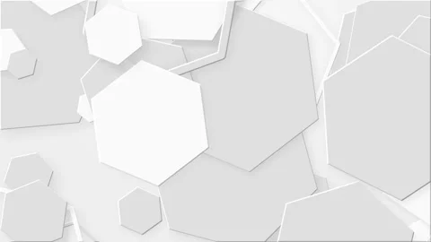 Abstract geometric shapes slowly rotating in clean studio lighting with sub.. Stock Footage 340911775