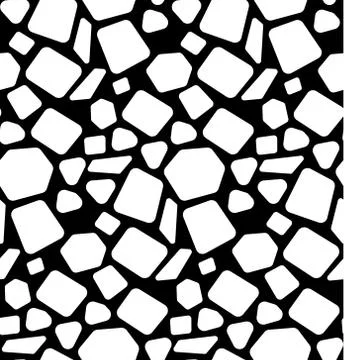 Abstract Geometric Shapes with Smooth Corners, Vector Seamless P Stock Illustration