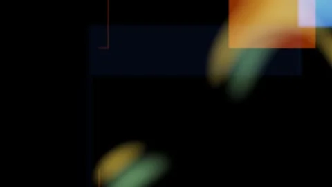 Abstract Geometric Shapes with Soft Glow and Bokeh Background Stock Footage 334587992