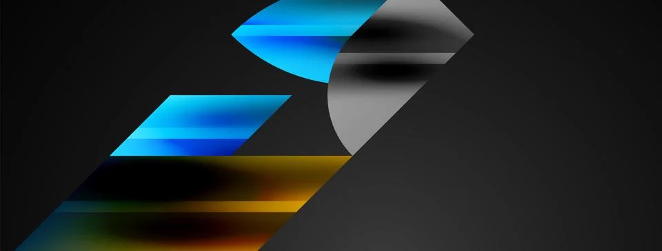 Abstract geometric shapes symbolizing creative technology, digital art, social Stockillustratie