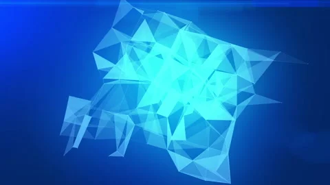 Abstract geometric shapes, technology and scientific future, lines and polygons Stock-Footage 148891278