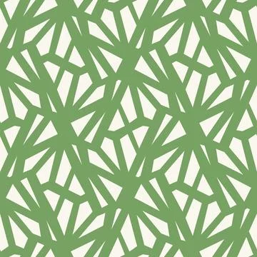 Abstract Geometric Shapes - Triangles and Quadrangles (Green, White) Illustrazione stock