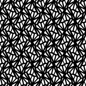 Abstract Geometric Shapes - Triangles and Quadrangles (Black, White) Stock Illustration