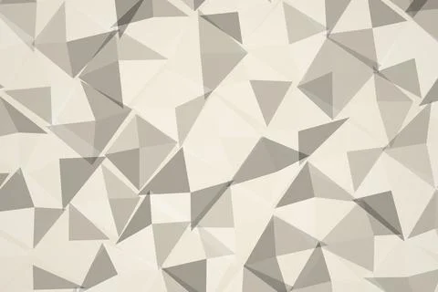 Abstract geometric shapes with triangles and pyramids in gray Stock Illustration