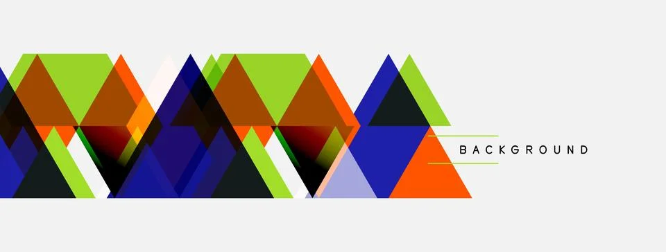Abstract geometric shapes, triangles, hexagons. Bright colors, modern design, 스톡 일러스트