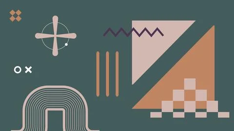 Abstract Geometric Shapes with Triangles Stock Illustration