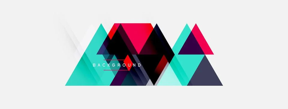 Abstract geometric shapes, triangles overlap. Vibrant colors create modern 스톡 일러스트