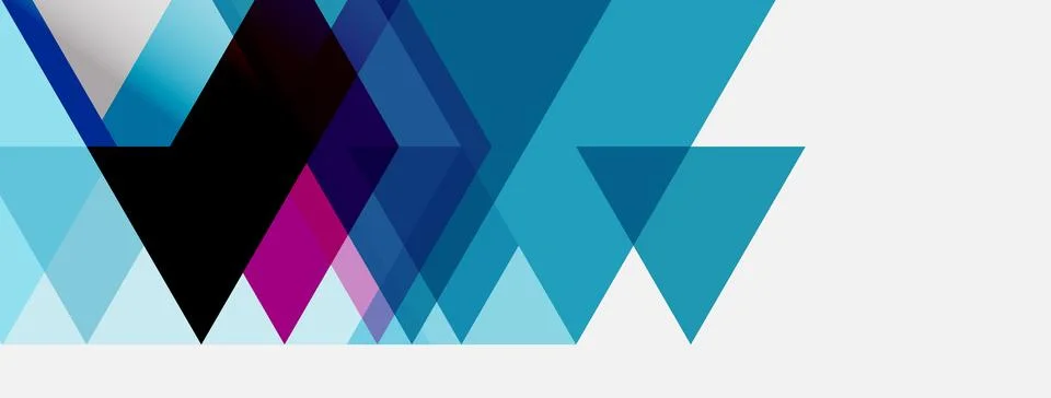 Abstract geometric shapes, triangles overlap creating dynamic visual effect. Stock Illustration
