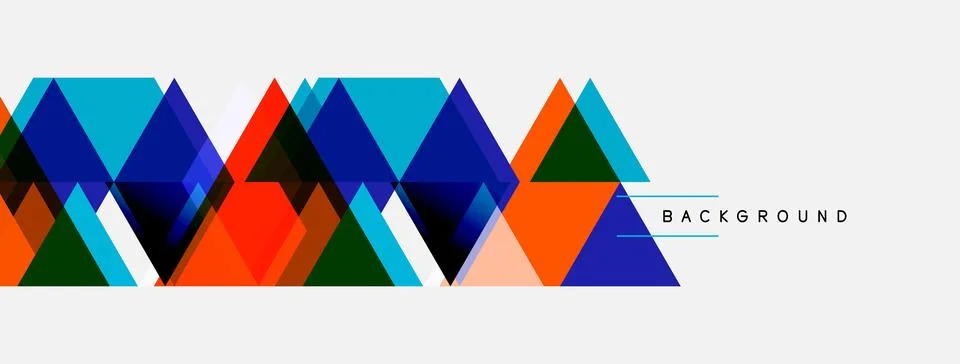 Abstract geometric shapes, triangles overlap. Bright colors create modern d.. Stock Illustration
