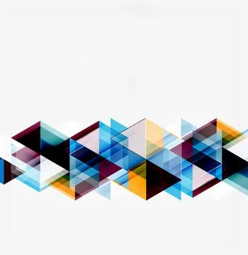 Abstract geometric shapes, triangles overlap creating dynamic visual texture. Stock Illustration