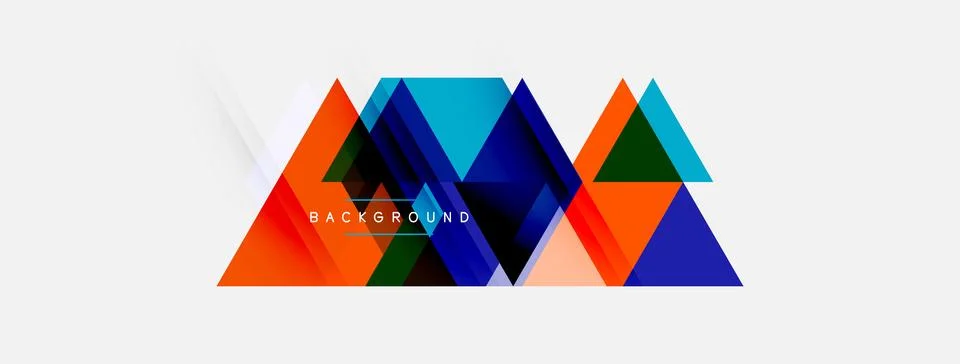 Abstract geometric shapes, triangles overlap. Bright colors create modern d.. Stock Illustration