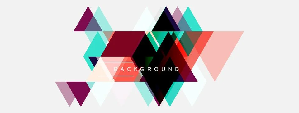 Abstract geometric shapes, triangles, rectangles. Modern design, vibrant co.. イラスト素材