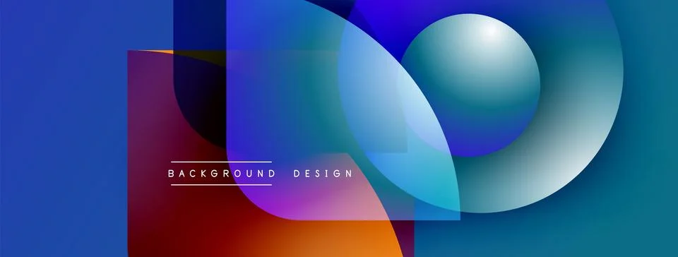 Abstract geometric shapes, vibrant colors, modern design. Blue, purple, red 库存插图