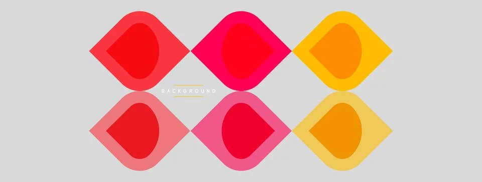 Abstract geometric shapes, vibrant colors, modern design. Rounded squares c.. Stock Illustration